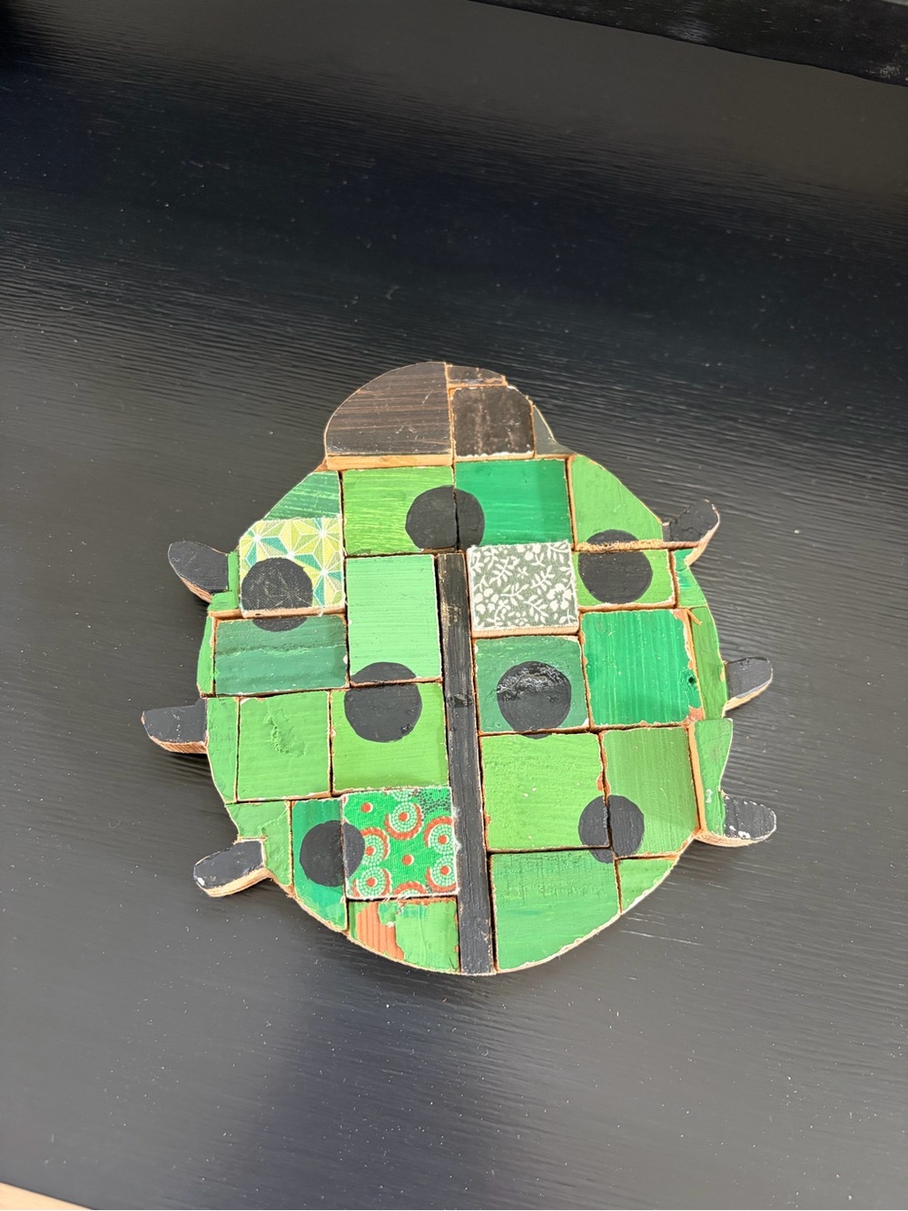 Ladybug wood wall art